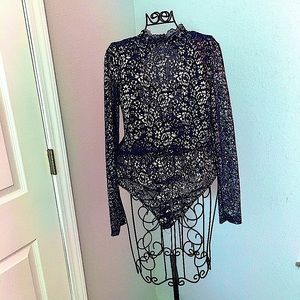 NWOT! VICTORIA’S SECRET BODYSUIT! SIZE LARGE! NEVER WORN!!! STUNNING METALLIC!